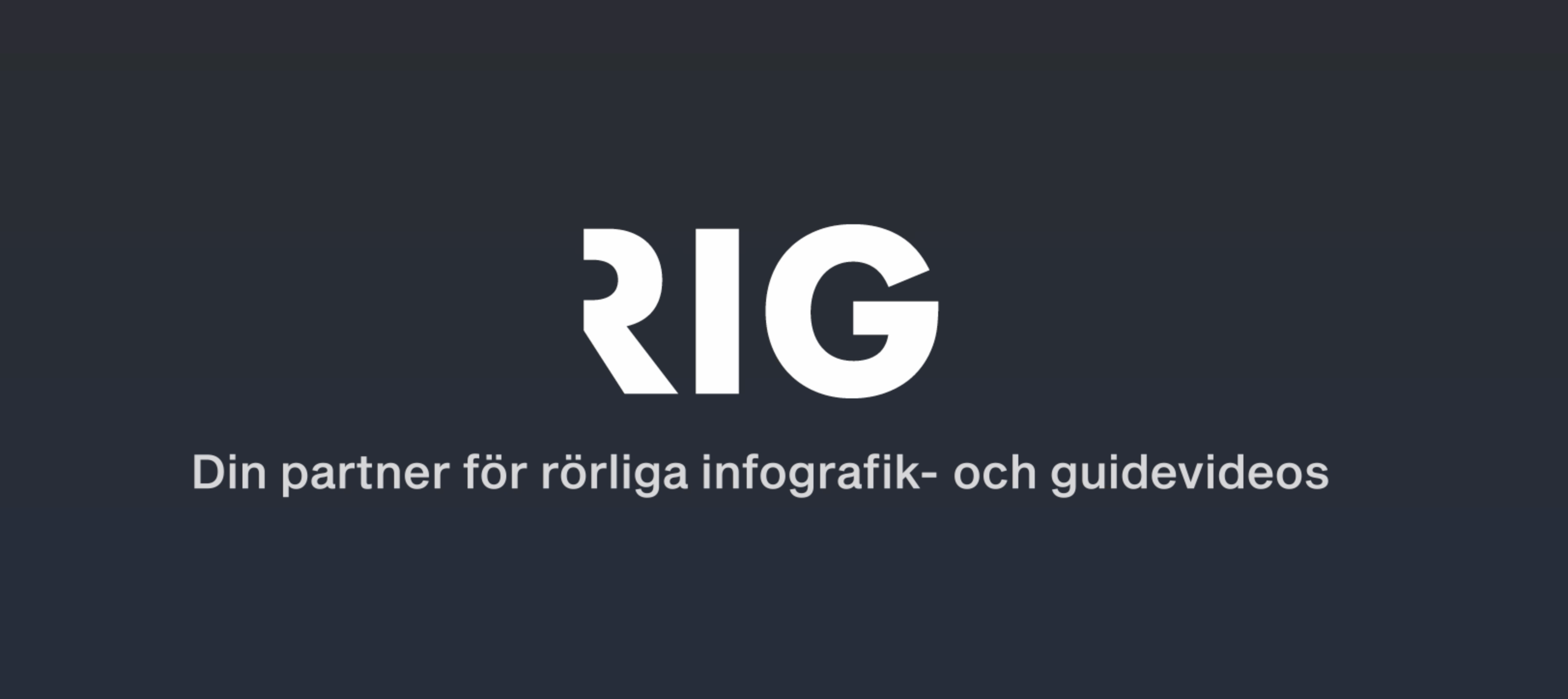 Välkommen till RIG – Din guide i världen av rörliga infografiker och guider